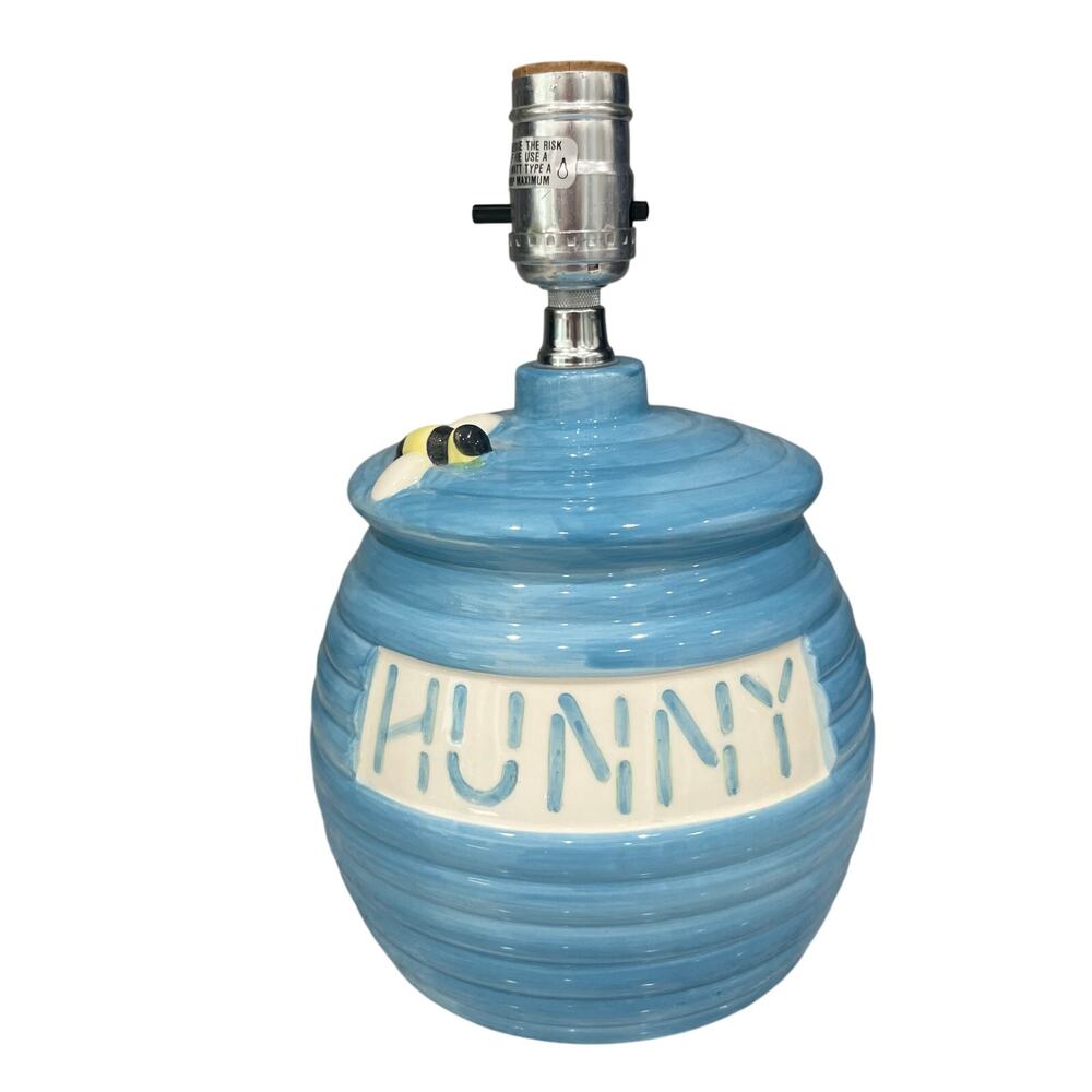 Vintage Disney Classic Winnie the Pooh "Hunny" Pot Ceramic Lamp Base Only